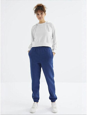Pantaloni jogger in felpa in pile a vita alta da donna tommy