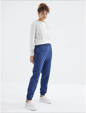 Pantaloni jogger in felpa in pile a vita alta da donna tommy