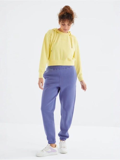 Pantaloni jogger in felpa in pile a vita alta da donna tommy - Kiabi