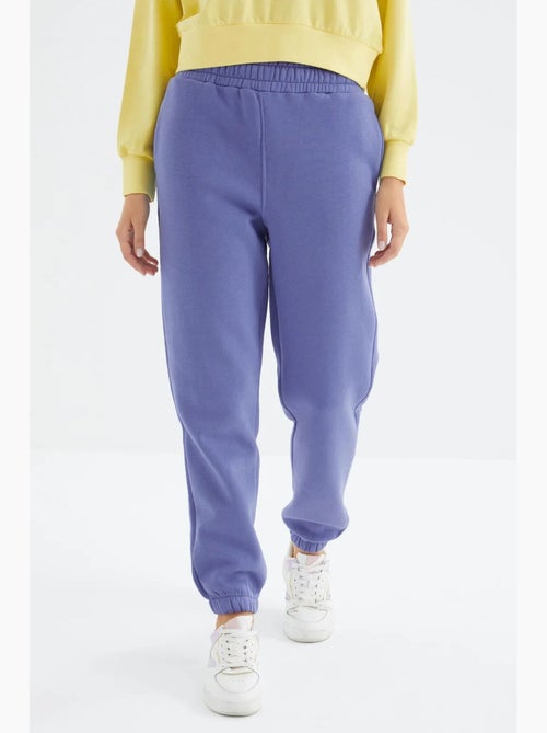 Pantaloni jogger in felpa in pile a vita alta da donna tommy - Kiabi
