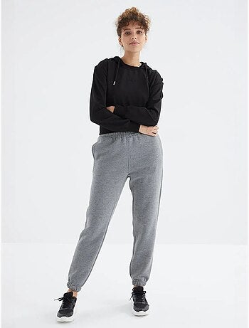 Pantaloni jogger in felpa in pile a vita alta da donna tommy