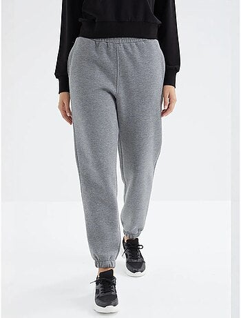 Pantaloni jogger in felpa in pile a vita alta da donna tommy