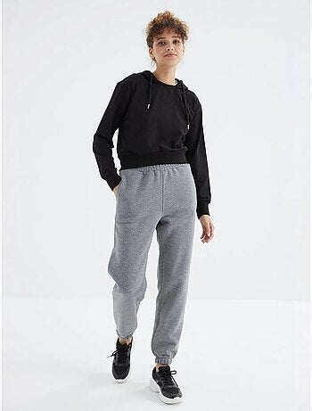 Pantaloni jogger in felpa in pile a vita alta da donna tommy