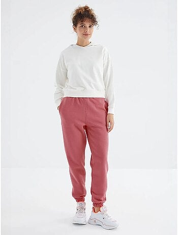 Pantaloni jogger in felpa in pile a vita alta da donna tommy