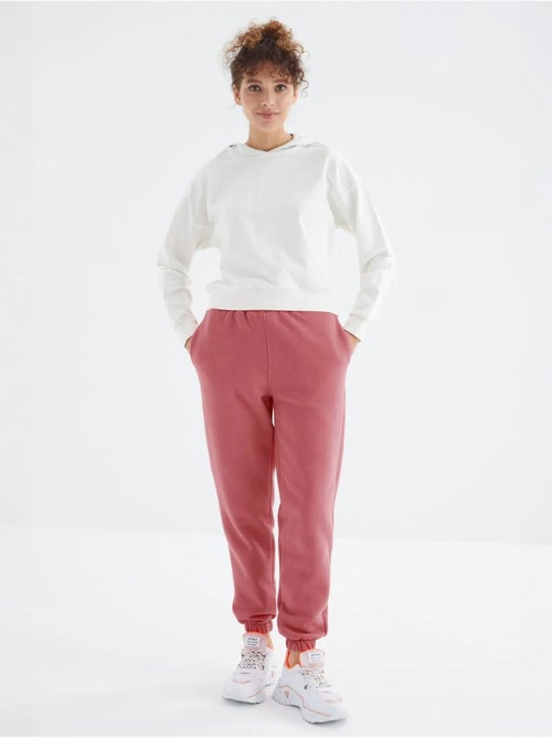 Pantaloni jogger in felpa in pile a vita alta da donna tommy - Kiabi