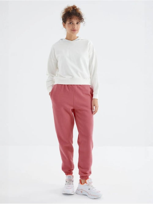 Pantaloni jogger in felpa in pile a vita alta da donna tommy - Kiabi