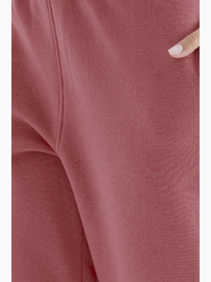 Pantaloni jogger in felpa in pile a vita alta da donna tommy Rosa antico - Kiabi