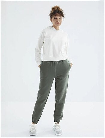 Pantaloni jogger in felpa in pile a vita alta da donna tommy