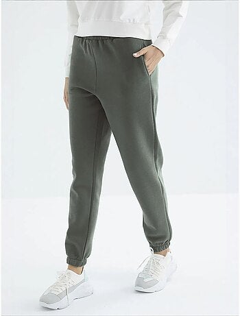 Pantaloni jogger in felpa in pile a vita alta da donna tommy