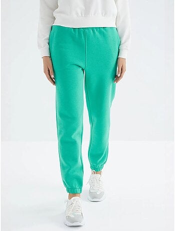 Pantaloni jogger in felpa in pile a vita alta da donna tommy