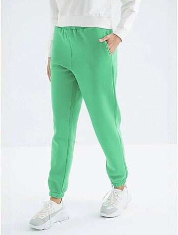 Pantaloni jogger in felpa in pile a vita alta da donna tommy