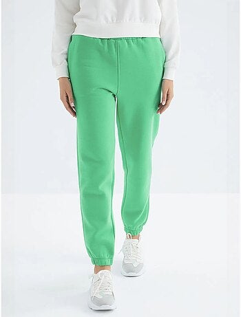 Pantaloni jogger in felpa in pile a vita alta da donna tommy