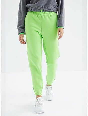Pantaloni jogger in felpa in pile a vita alta da donna tommy