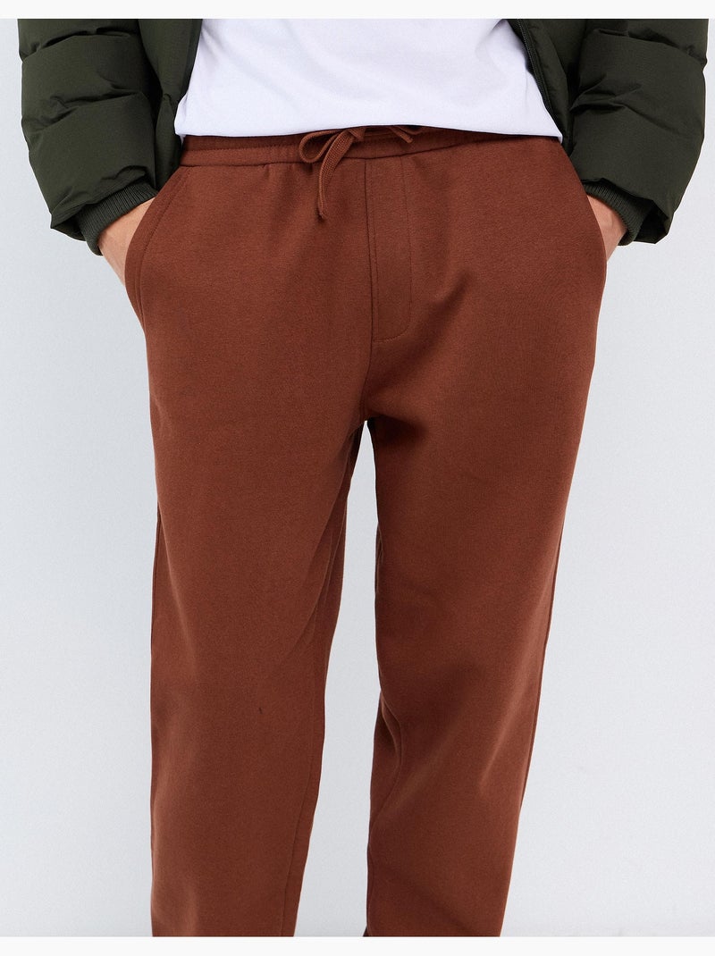 Pantaloni jogger in felpa, mo fashion Marrone - Kiabi