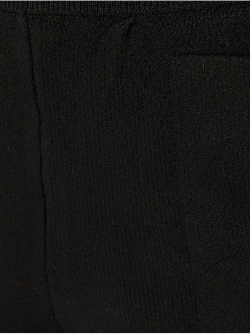 Pantaloni jogger in maglia a vita alta Nero - Kiabi