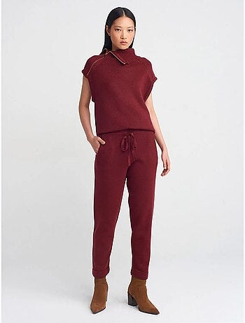 Pantaloni jogger in maglia lurex da donna dilvin
