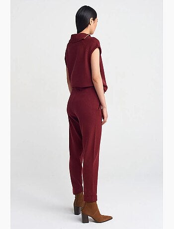 Pantaloni jogger in maglia lurex da donna dilvin