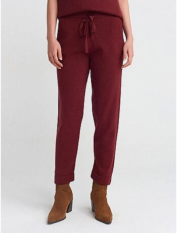 Pantaloni jogger in maglia lurex da donna dilvin