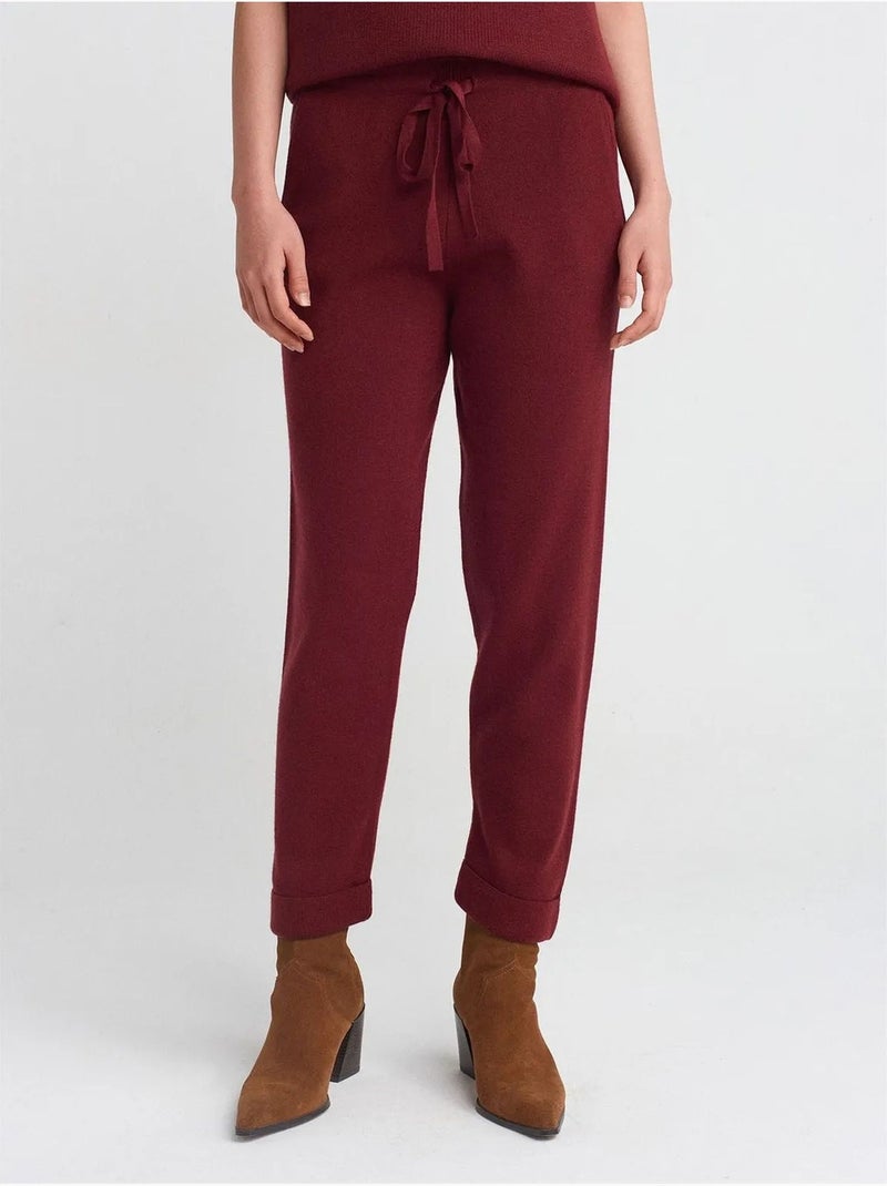 Pantaloni jogger in maglia lurex da donna dilvin Rosso bordeaux - Kiabi
