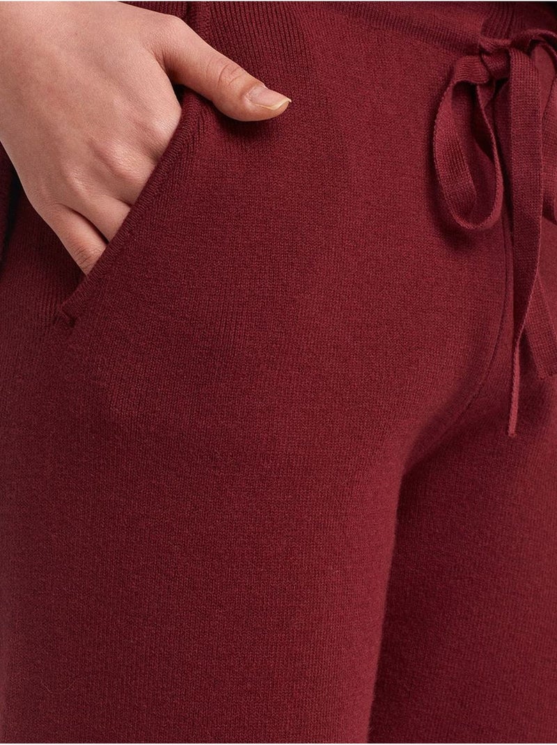 Pantaloni jogger in maglia lurex da donna dilvin Rosso bordeaux - Kiabi