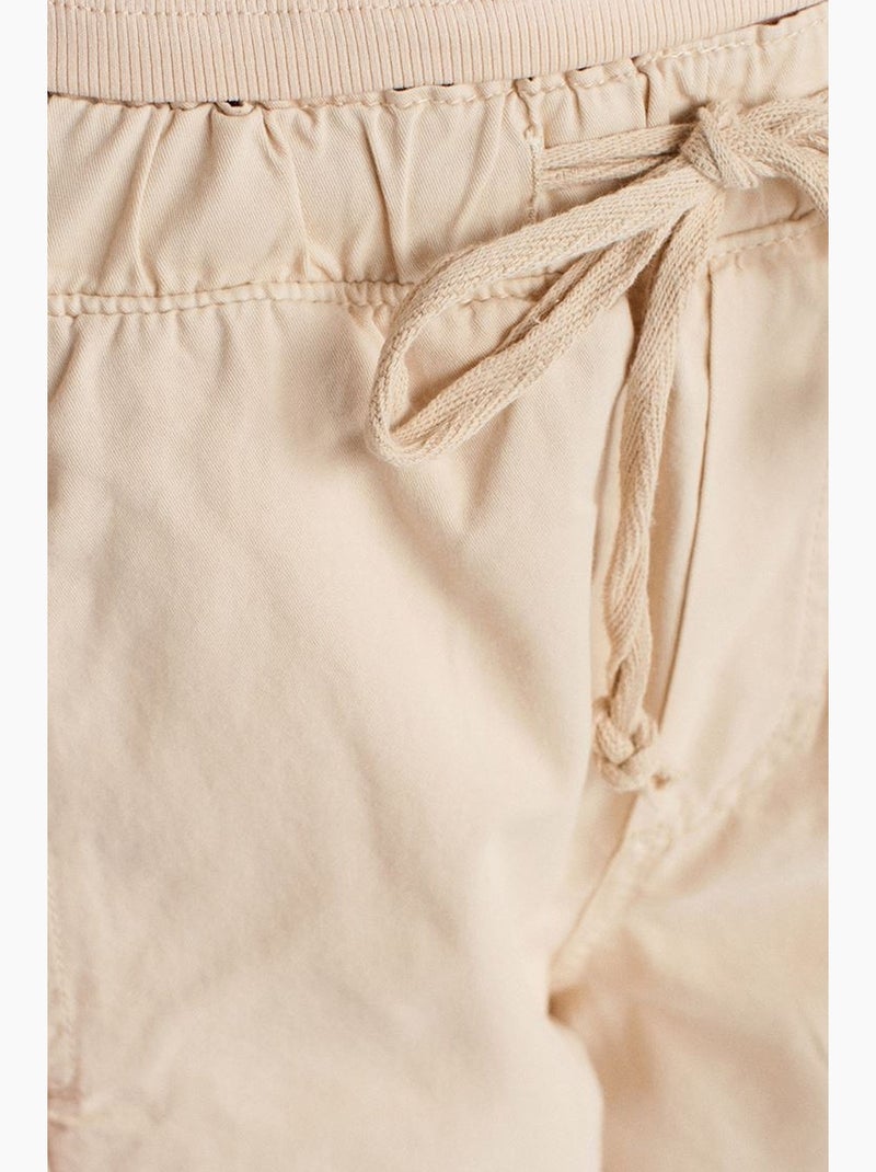 Pantaloni jogger in popeline di cotone a gamba dritta dilvin Beige argilla - Kiabi