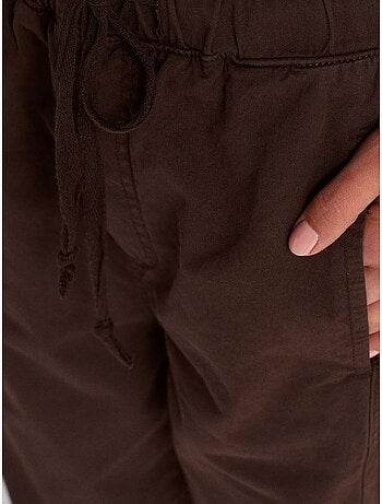 Pantaloni jogger in popeline di cotone a gamba dritta dilvin