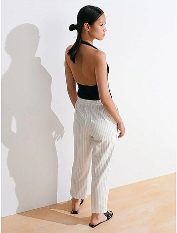 Pantaloni jogger in tessuto a righe a gamba dritta dilvin