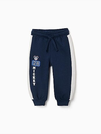 Pantaloni jogger spazzolato con stampa mickey