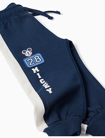 Pantaloni jogger spazzolato con stampa mickey