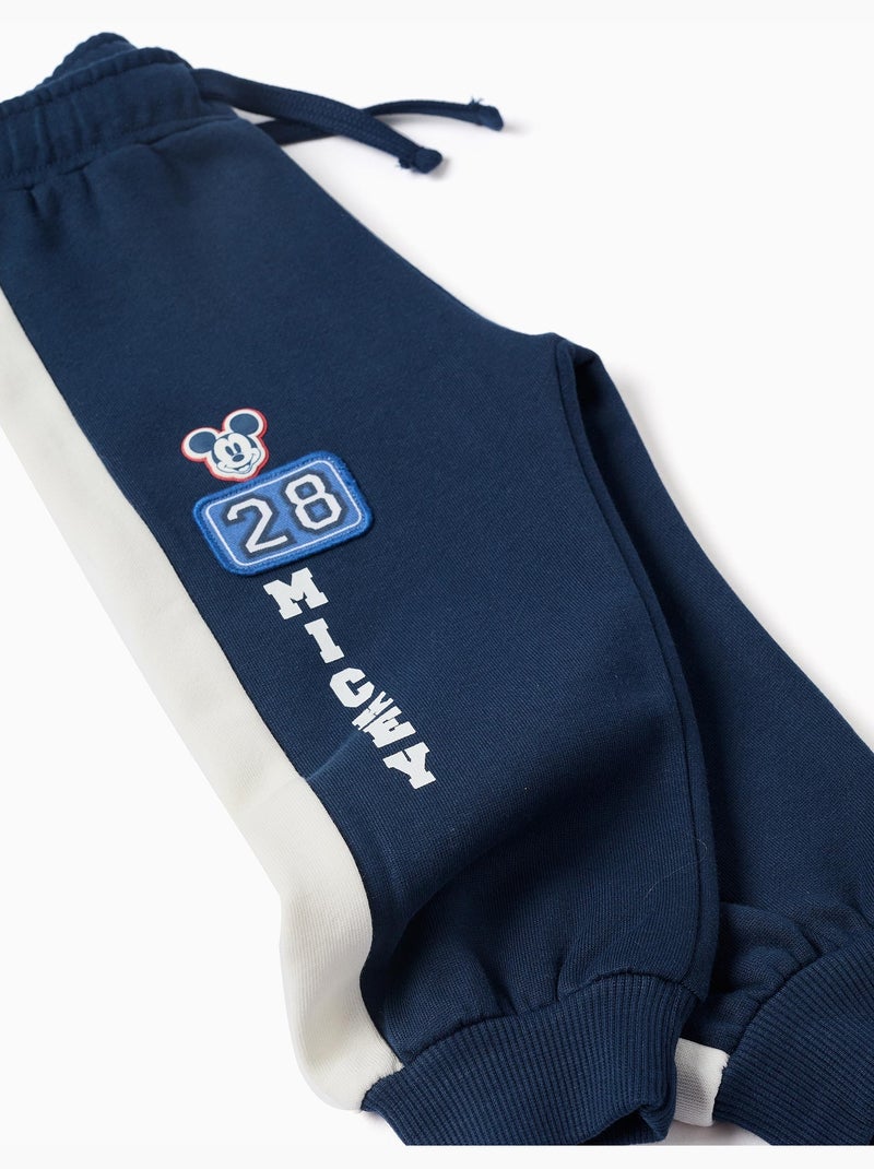 Pantaloni jogger spazzolato con stampa mickey Blu scuro - Kiabi