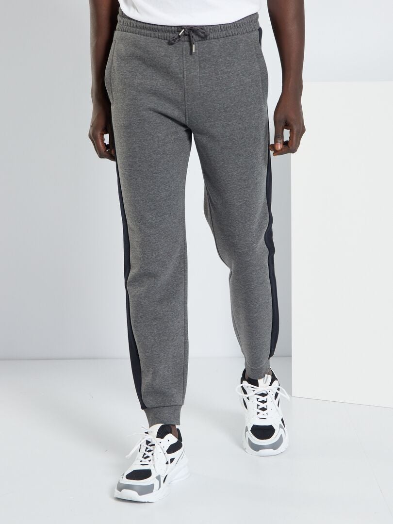 Pantaloni joggers bicolore GRIGIO - Kiabi