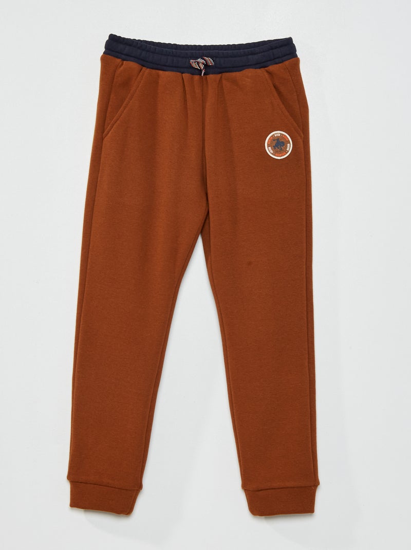 Pantaloni joggers bicolori MARRONE - Kiabi