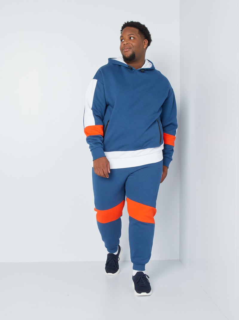Pantaloni joggers color block blu scuro - Kiabi
