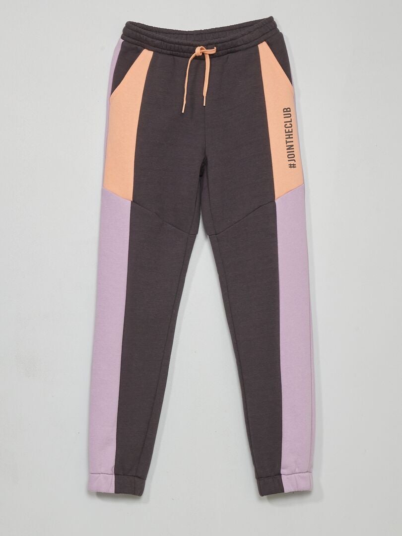 Pantaloni joggers color block ROSA - Kiabi