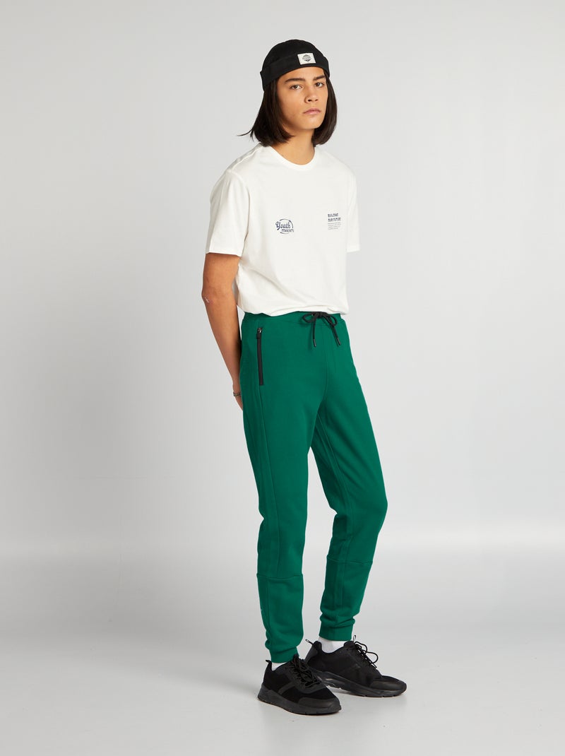 Pantaloni joggers con dettagli a contrasto VERDE - Kiabi
