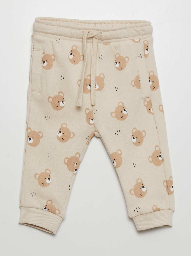 Pantaloni joggers con motivo GRIGIO - Kiabi