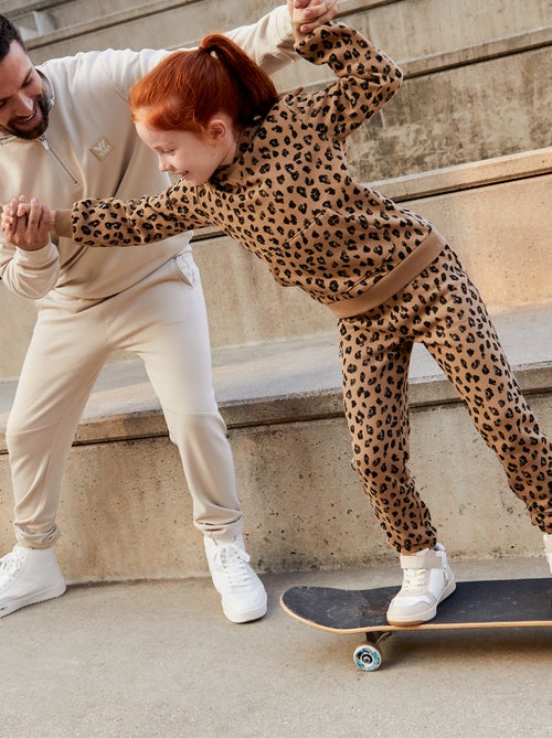 Pantaloni joggers con motivo leopardato - Kiabi