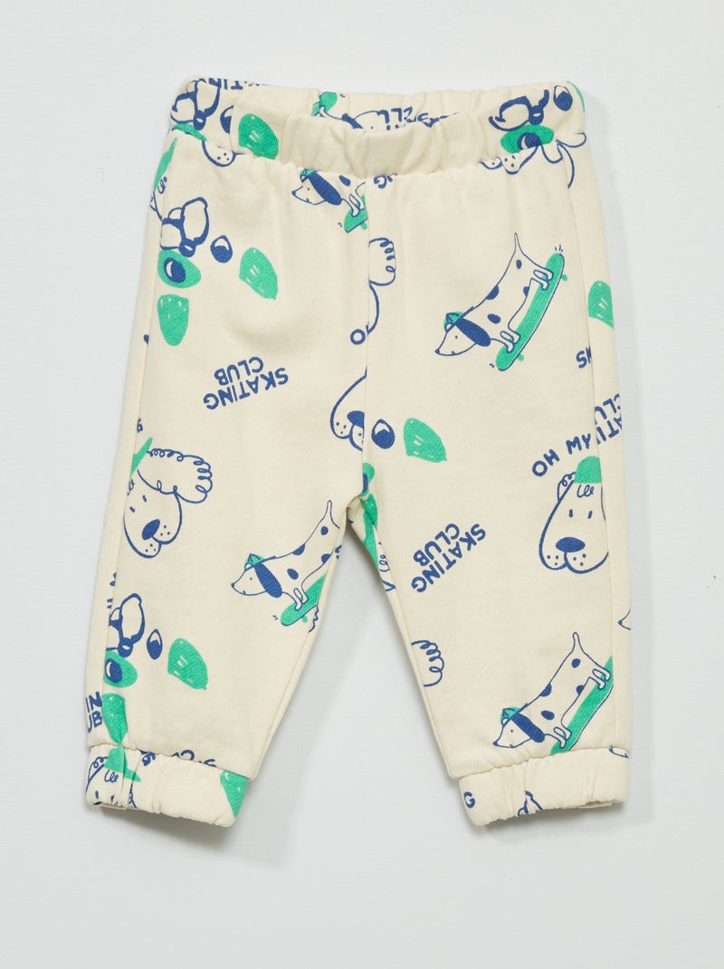 Pantaloni joggers con stampa BIANCO - Kiabi