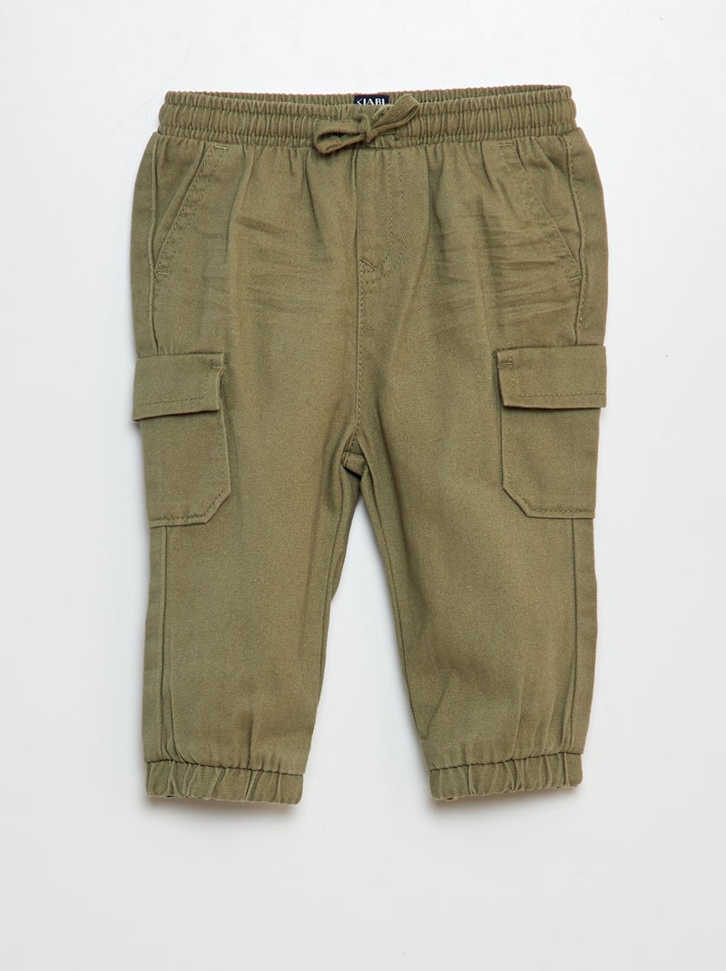 Pantaloni joggers con tasche con patta VERDE - Kiabi