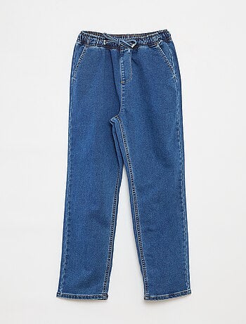 Pantaloni joggers in denim con vita elasticizzata