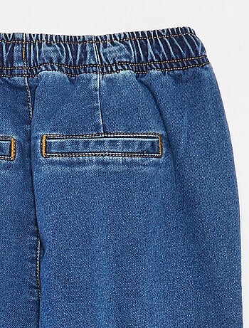 Pantaloni joggers in denim con vita elasticizzata