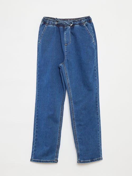 Pantaloni joggers in denim con vita elasticizzata - Kiabi