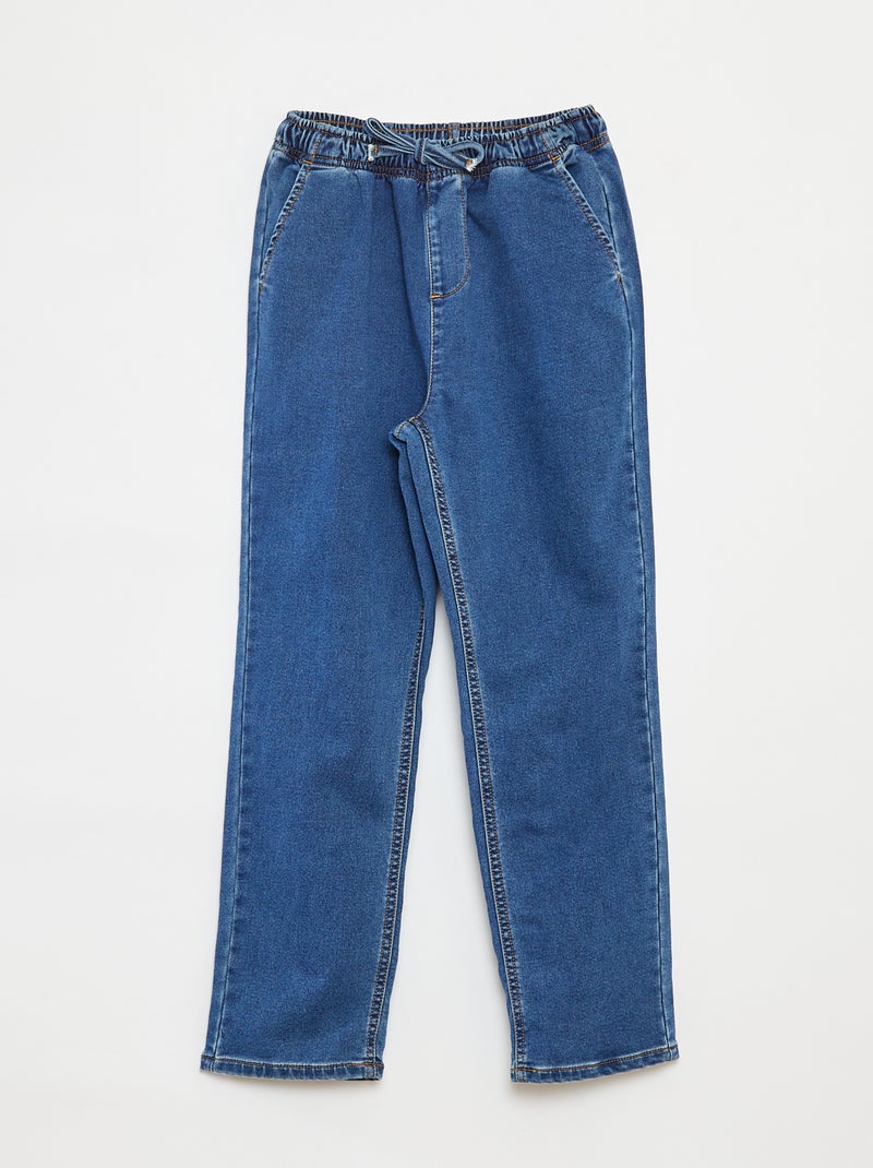 Pantaloni joggers in denim con vita elasticizzata Blu - Kiabi
