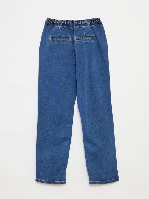 Pantaloni joggers in denim con vita elasticizzata - Kiabi