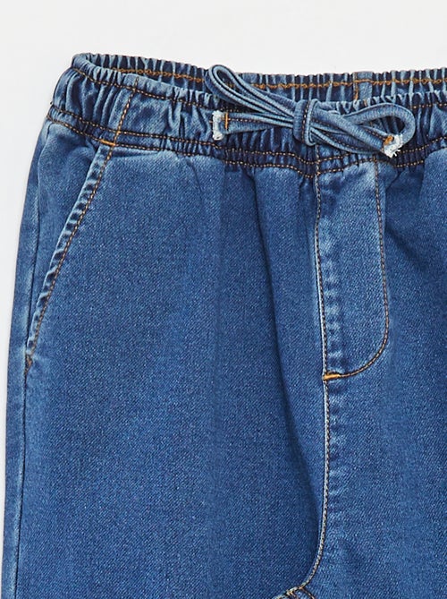 Pantaloni joggers in denim con vita elasticizzata - Kiabi