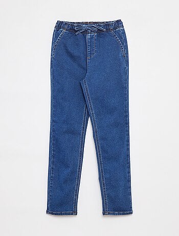 Pantaloni joggers in denim con vita elasticizzata