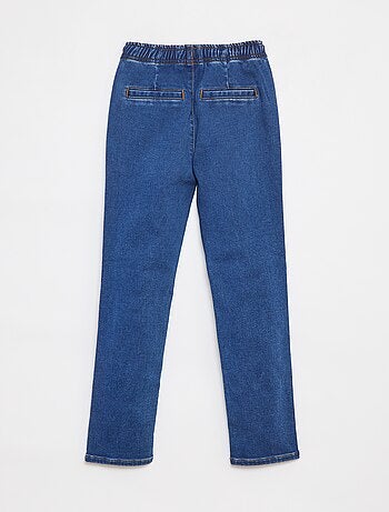 Pantaloni joggers in denim con vita elasticizzata