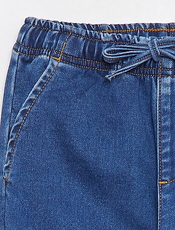 Pantaloni joggers in denim con vita elasticizzata