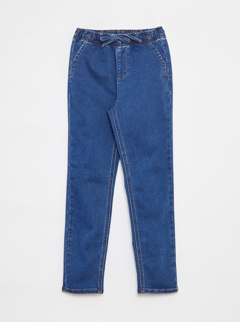 Pantaloni joggers in denim con vita elasticizzata Blu - Kiabi