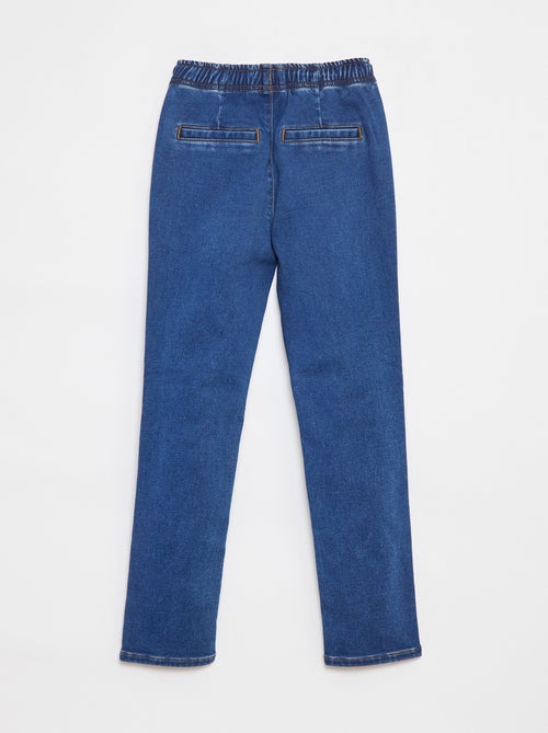 Pantaloni joggers in denim con vita elasticizzata - Kiabi